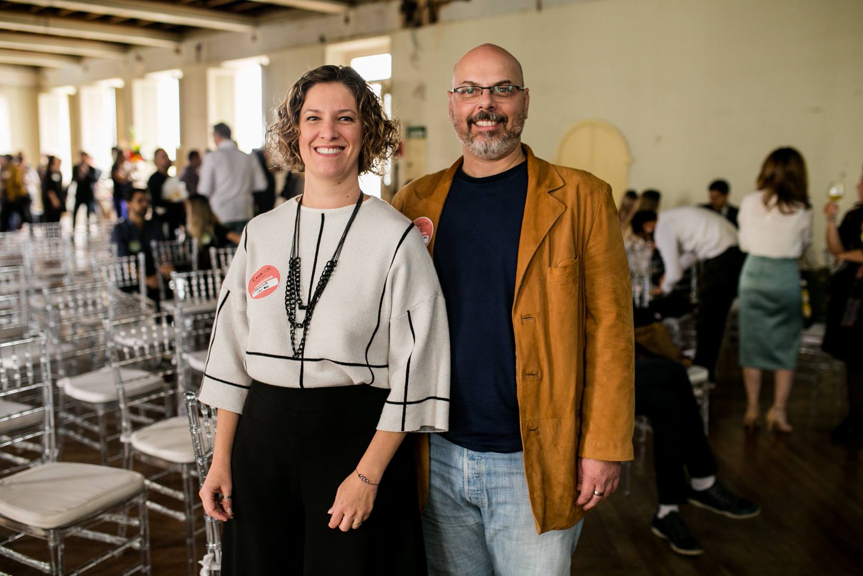 Carol Marra, vice-reitora e Christiano Otoni, coordenador do curso de Arquitetura do Centro Universitário UniBH