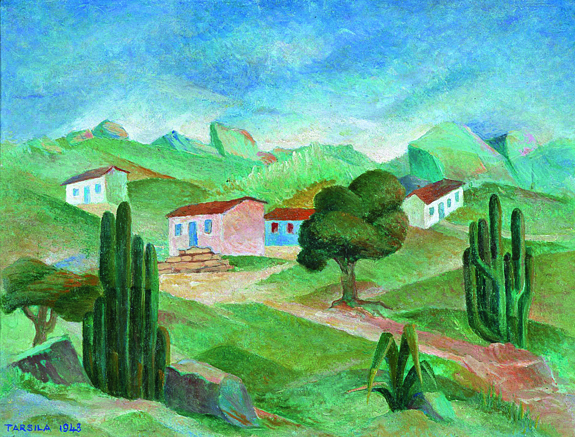 Paisagem (1948) - Tarsila do Amaral<div id="gtx-trans" style="position:absolute;left:409px;top:38px;"><div class="gtx-trans-icon"></div></div>