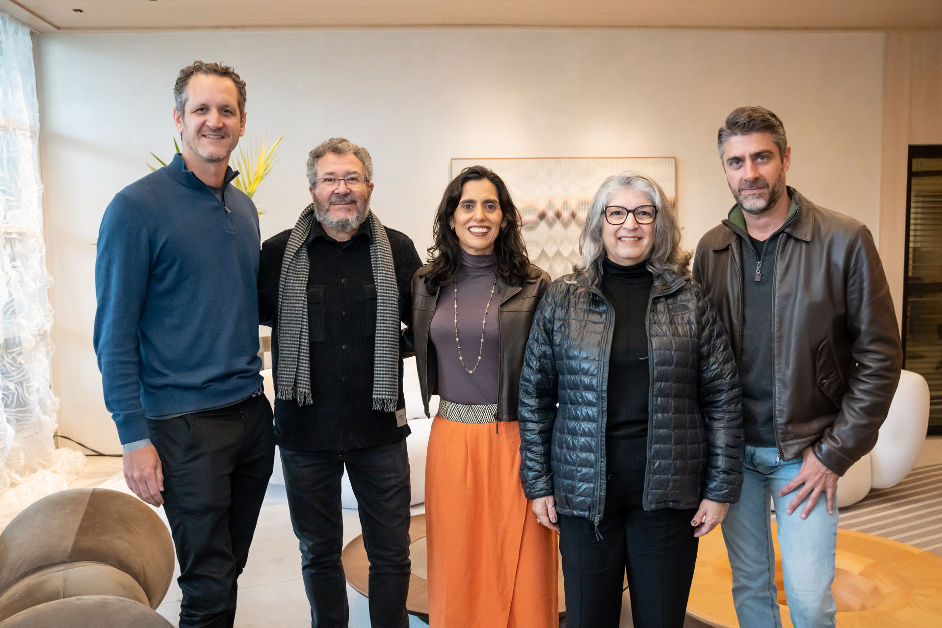 Fabrizio Rastelli, Marcelo Barbosa, Milene Abla, Maria Teresa e Henrique Mélega.